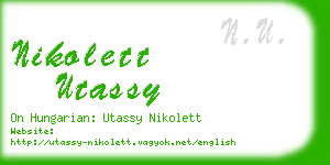 nikolett utassy business card